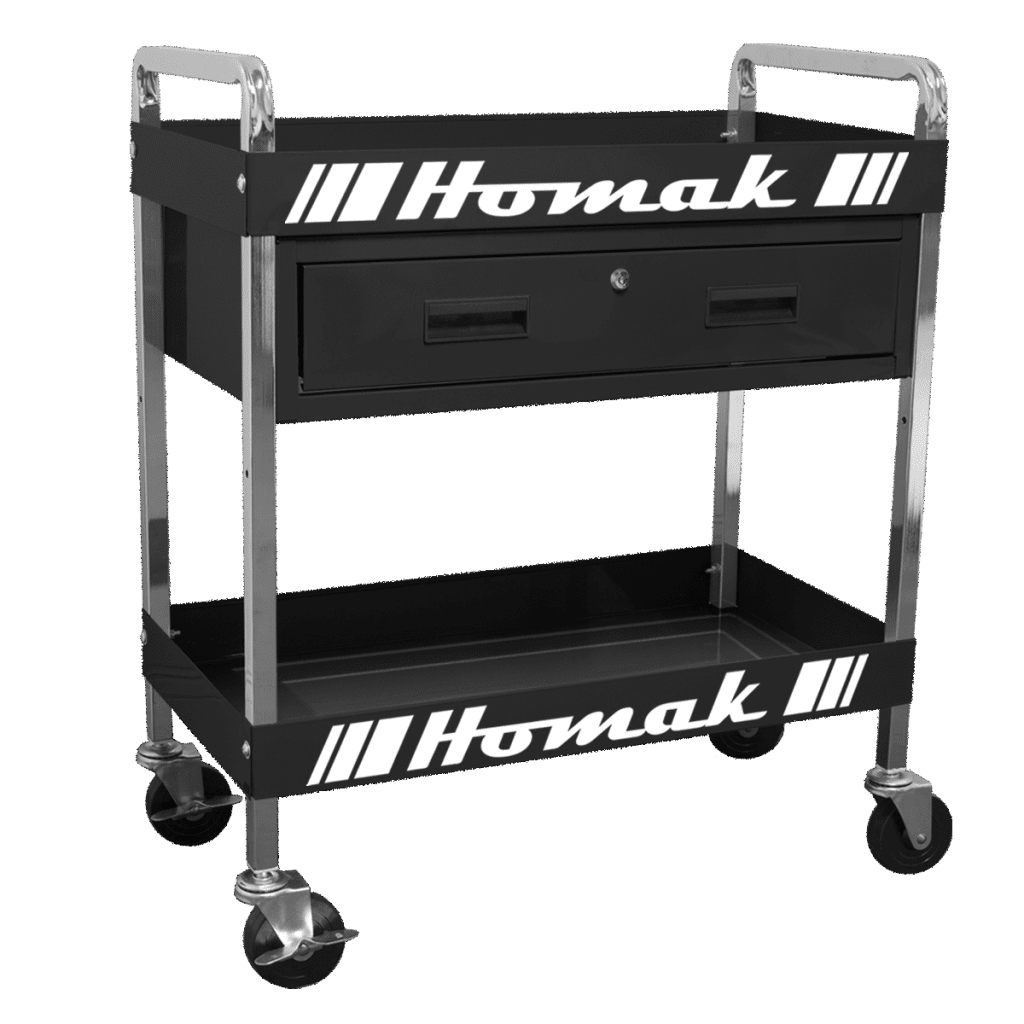 Homak BK06030210 30 inch 1 - Drawer Service Cart, Black