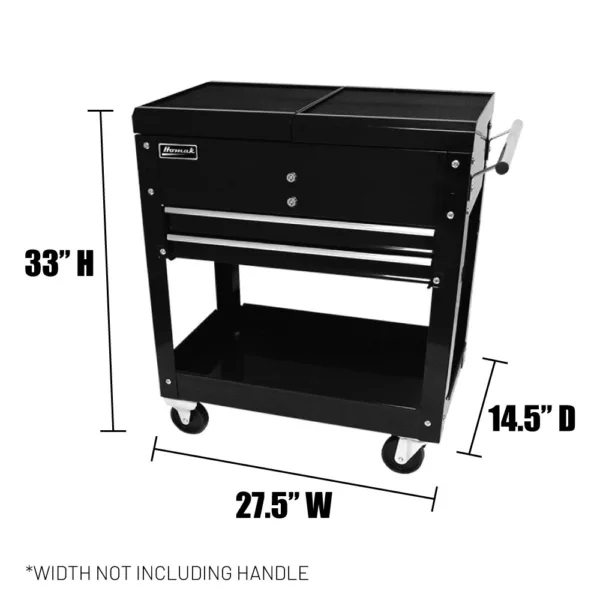 27″ Pro Series Two Drawer Slide Top Service Cart Pro Series 3