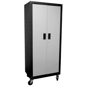 2 Door Tall Mobile Cabinet with 4 Shelves Cabinetry
