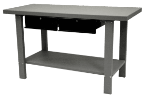 59″ Industrial Steel Workbench with 2 Drawers Workbench