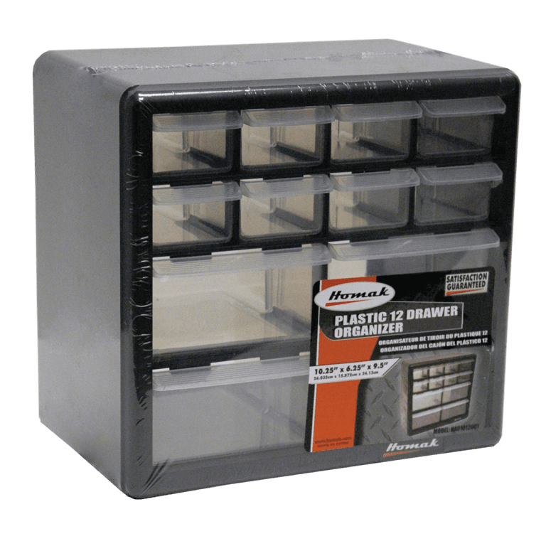 Homak 12 Drawer Parts Organizer Storage Solutions