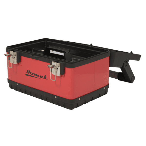 20″ Red Metal Black Plastic Hand Carry Toolbox Hand Carry 3