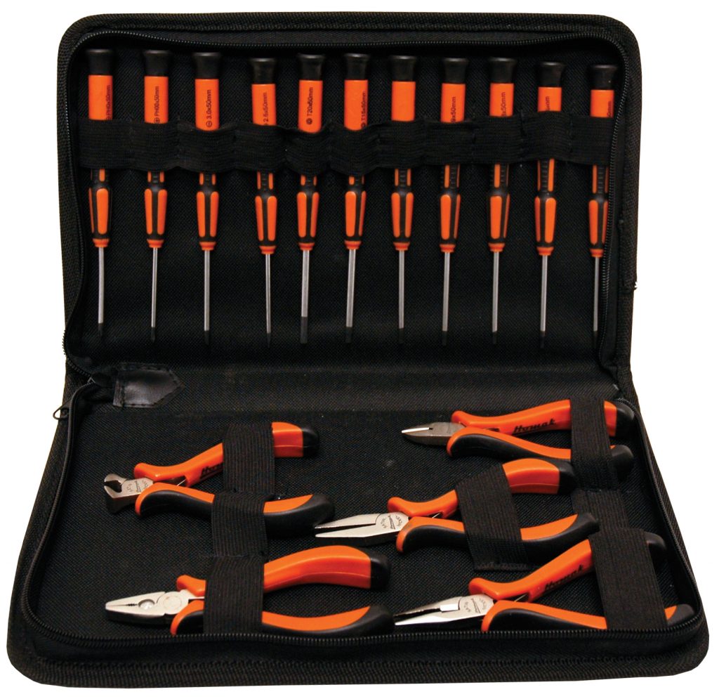 Precision Screwdriver and Pliers Set: 16 Pieces Tools