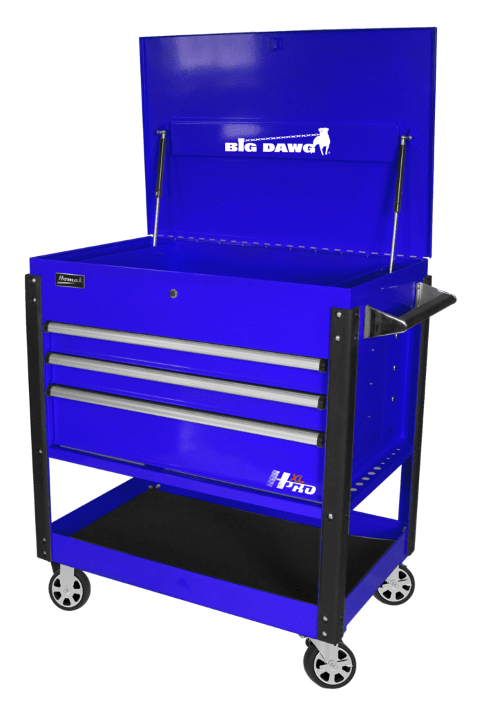 43" Big Dawg 3 Drawer Service cart Homak Manufacturing