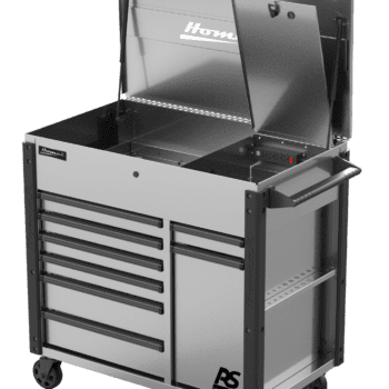 44″ RS Pro 8 Drawer Flip Top Power Service Cart RS Pro