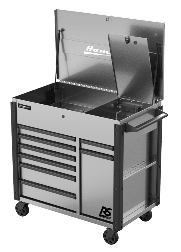 44″ RS Pro 8 Drawer Flip Top Power Service Cart RS Pro 12