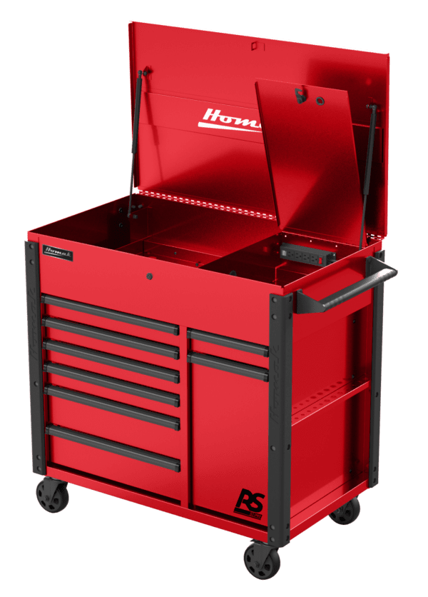 44″ RS Pro 8 Drawer Flip Top Power Service Cart RS Pro 9