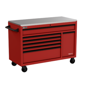 ローボード 54″ TECH Roller Cabinet with Stainless Steel Top from Homak